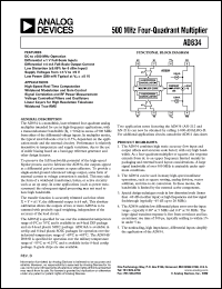 AD834SQ/883B Datasheet