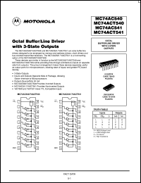 MC74ACT541DWR2 Datasheet