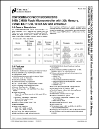 COP8CCR9KMT7 Datasheet