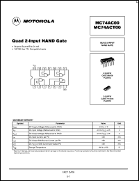 MC74AC86D Datasheet