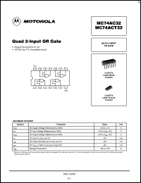 MC74AC373DW Datasheet