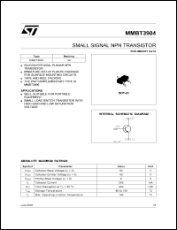 MMBT3904WT1 Datasheet