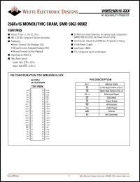 WMS256K16-25DLC Datasheet