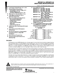 MSP4458G Datasheet