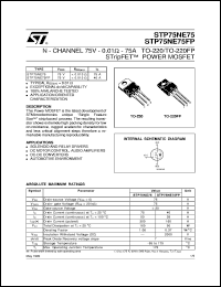 STP75NE75FP Datasheet