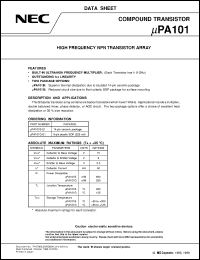 UPA101G-E1 Datasheet