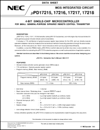 UPD17217CT-XXX Datasheet