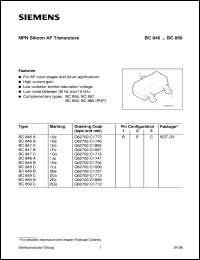 BC848ALT1 Datasheet