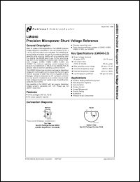 LM4040DIM3X-5.0 Datasheet