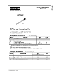 MPSL51 Datasheet