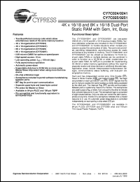 CY7C025-25AI Datasheet