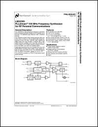 LMX2352TM Datasheet