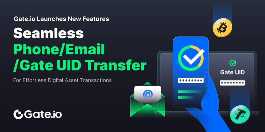 Gate.io Launches Phone/Email/Gate UID Transfer and Trade Functionality