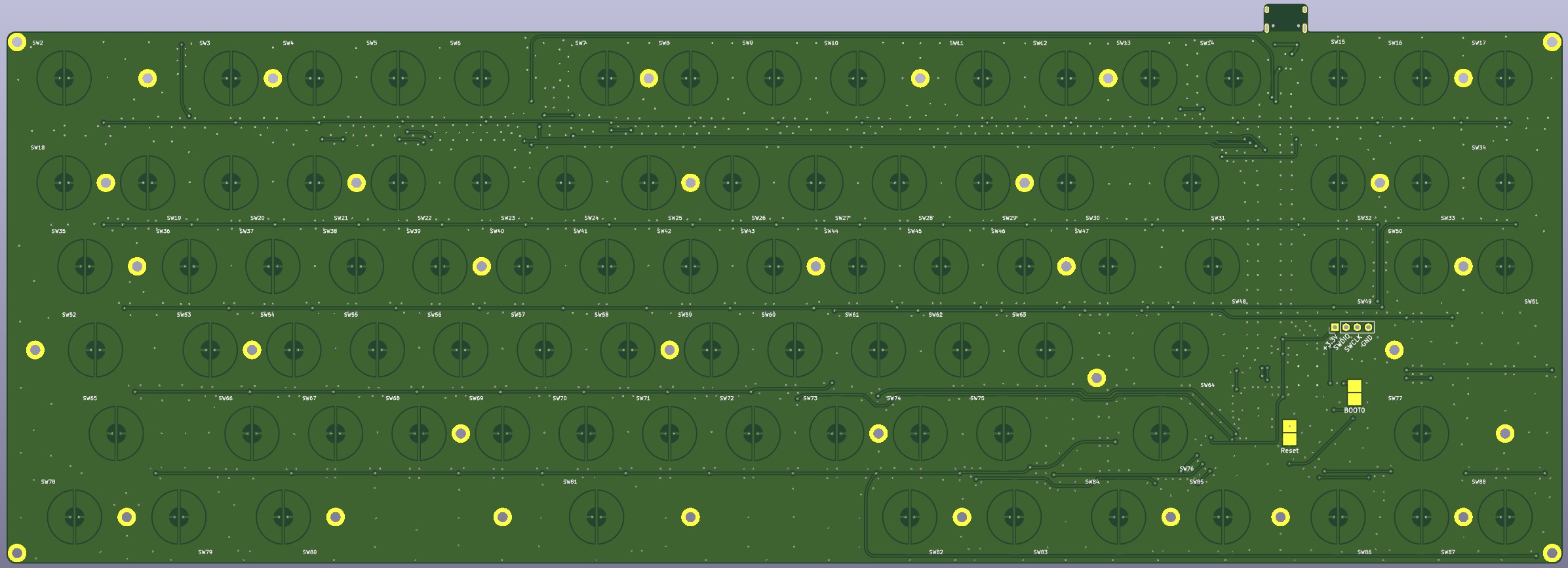 EC87 PCB Top Render