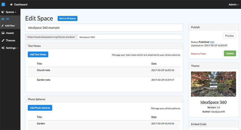 IdeaSpaceVR - Edit Space IdeaSpaceVR - Edit Space