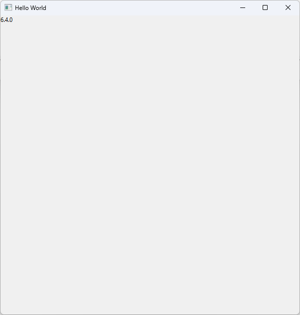 Screenshot of HelloWorld demo on Windows 11