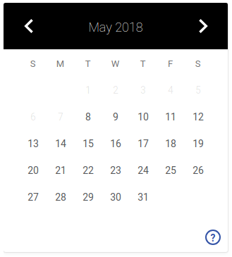 static single date picker