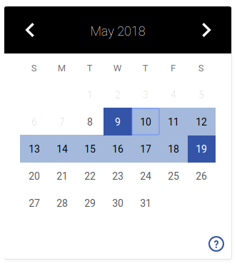 static single date picker