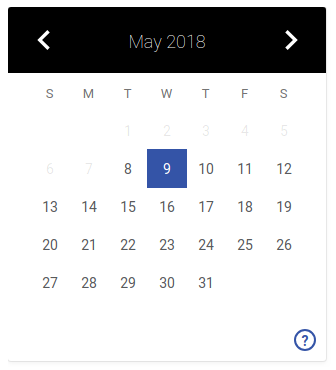 static single date picker