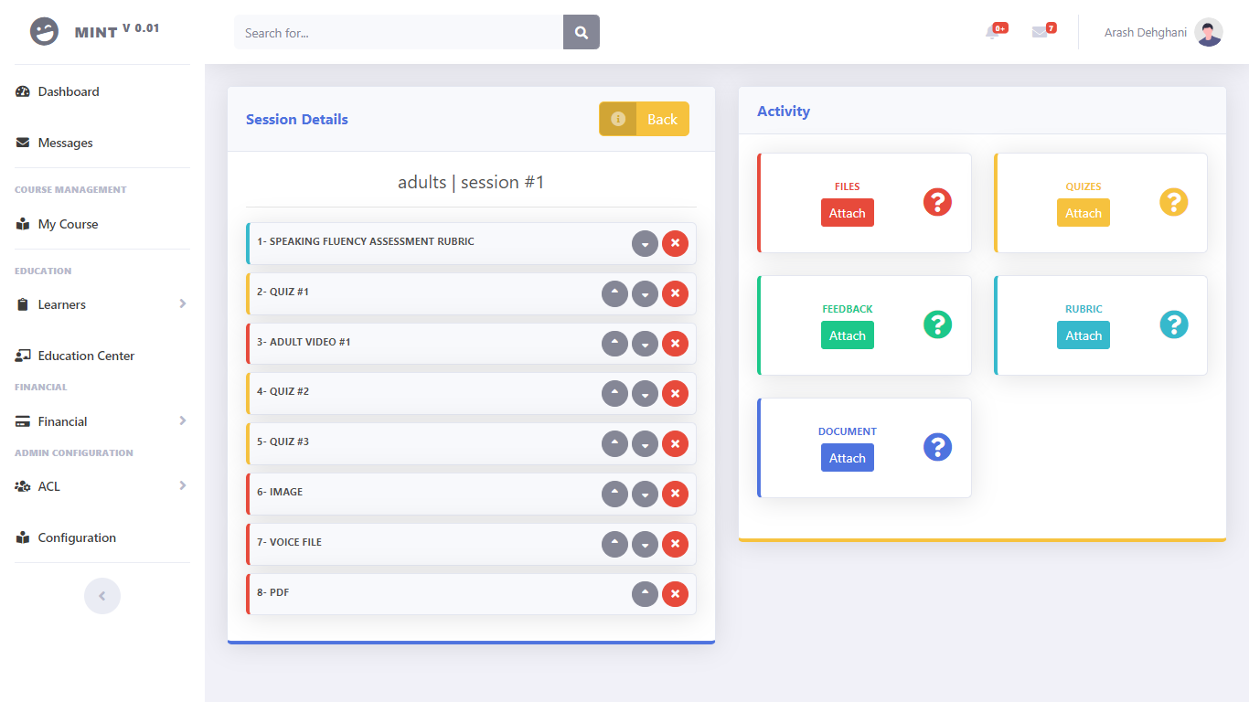 attach task to session