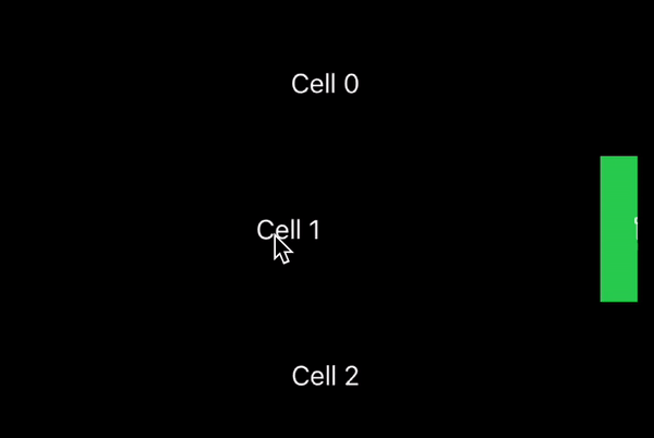 Example of full swipe with non-destructive role