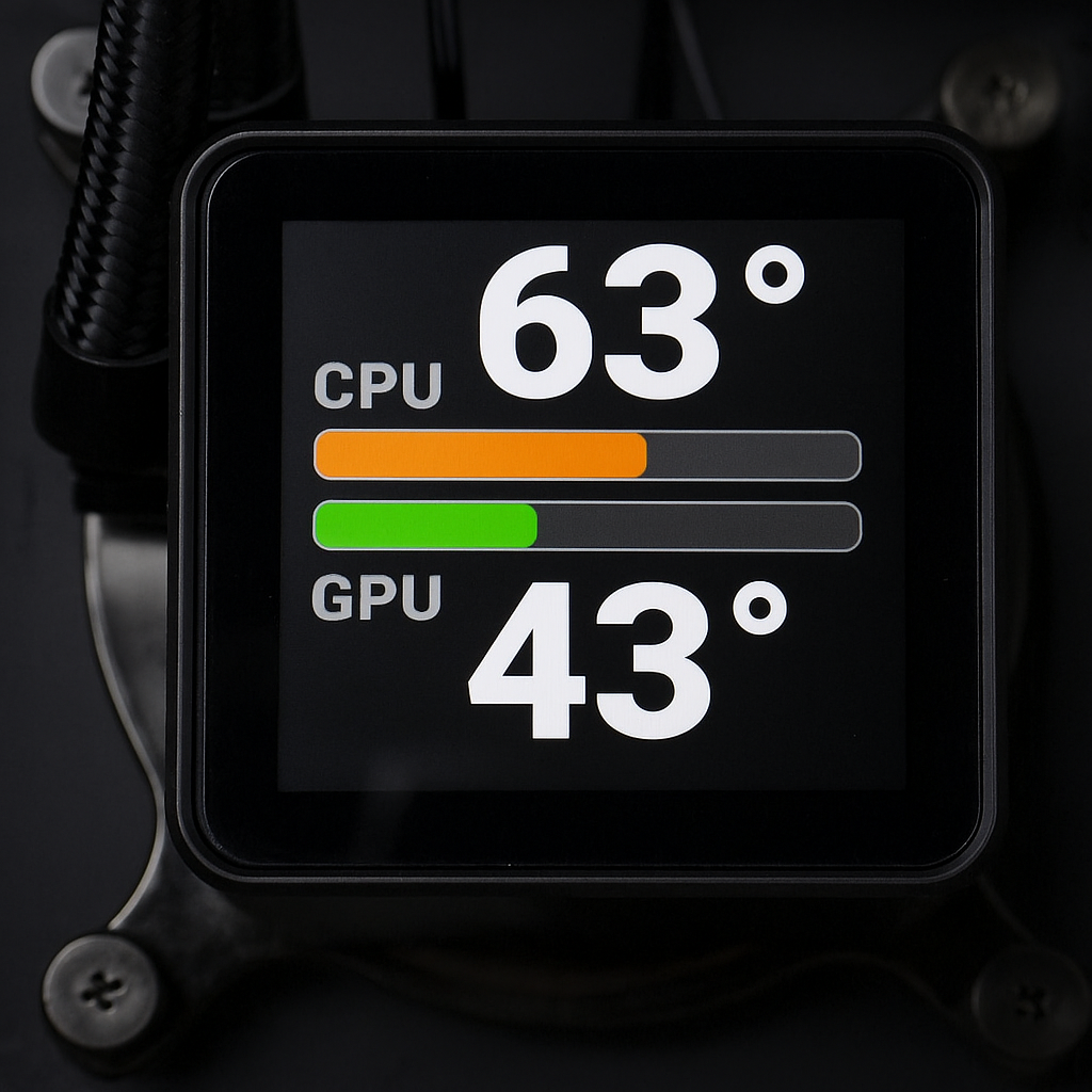 CoolerDash LCD Demo quad