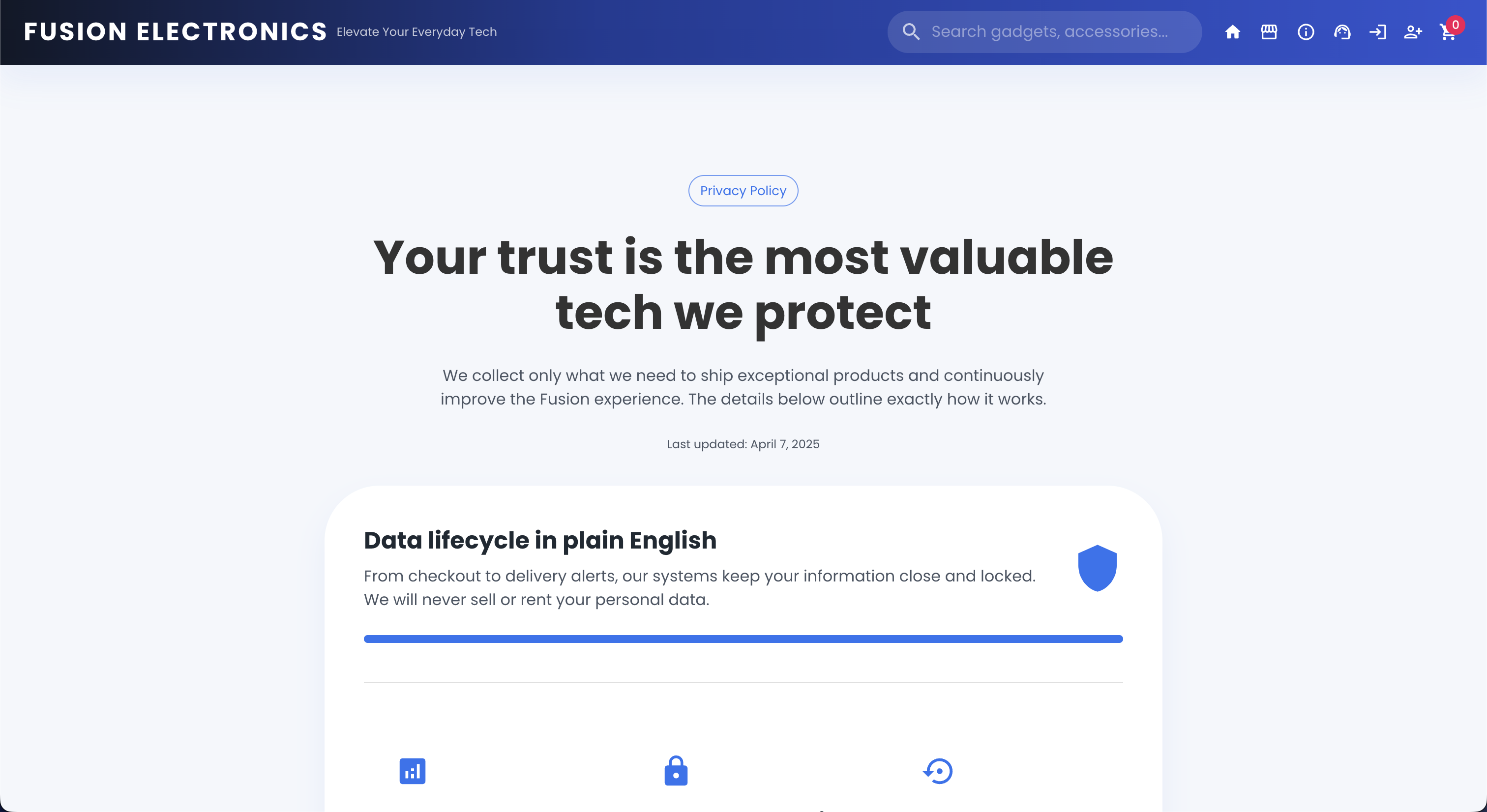 Fusion Electronics Privacy Policy Page