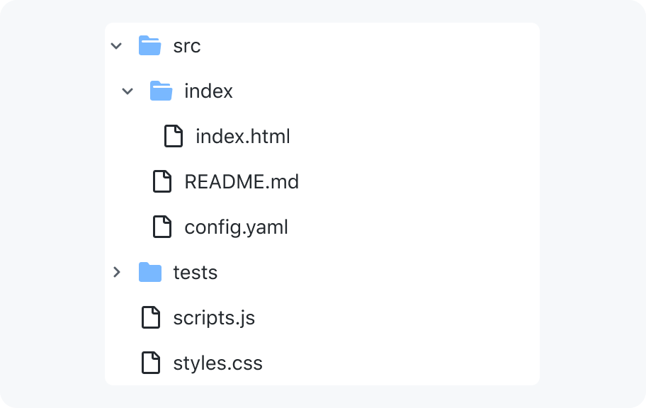 A tree view component