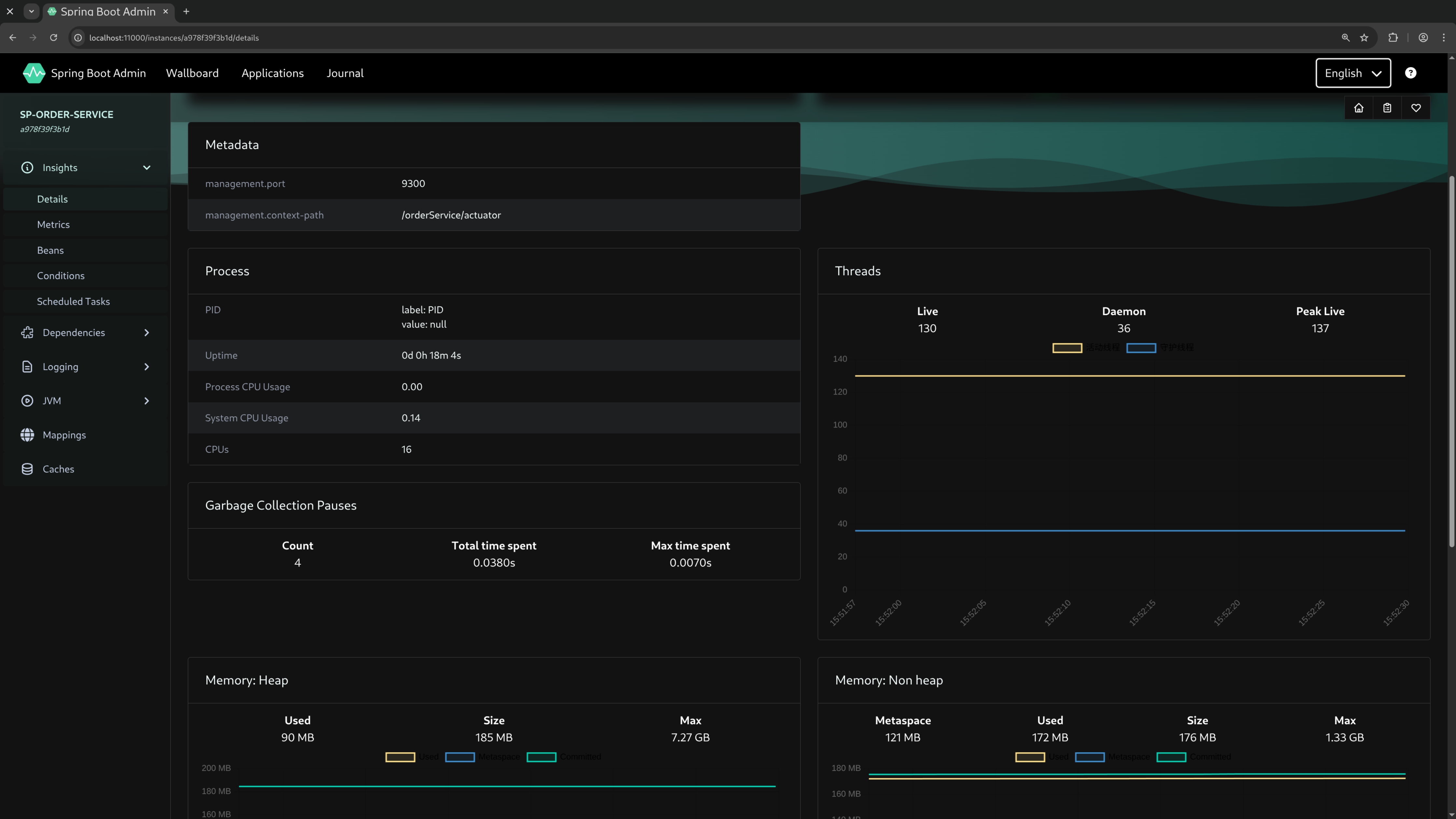 Spring Boot Admin Detail