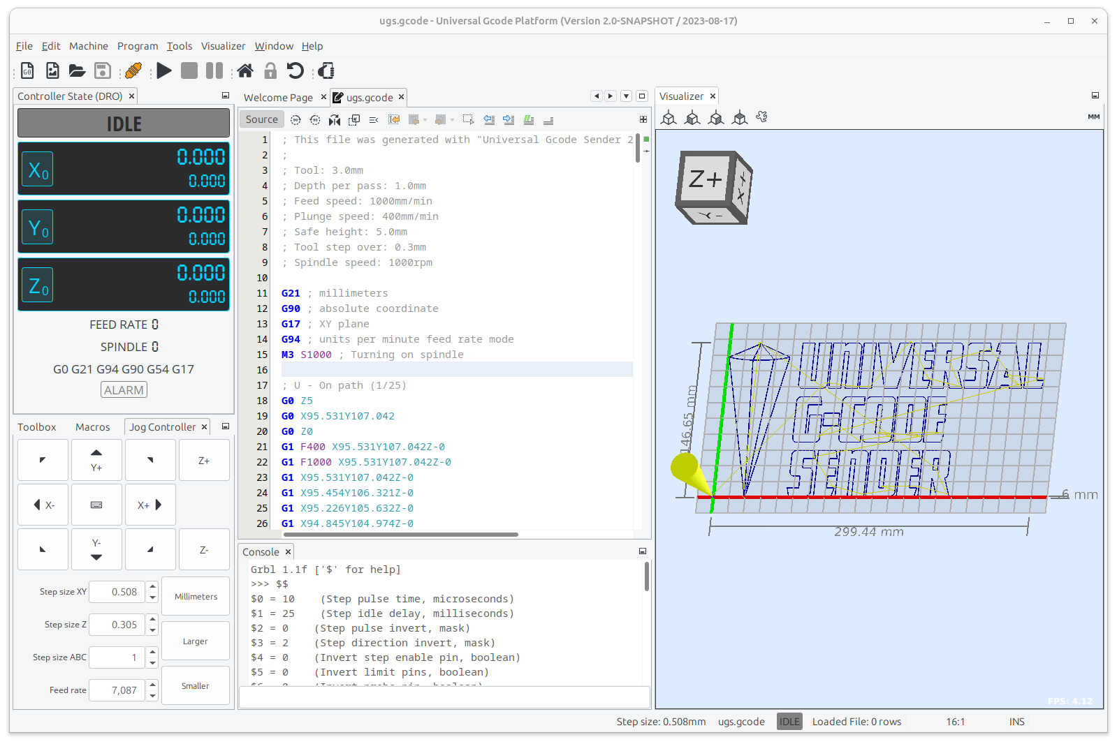 UGS main window