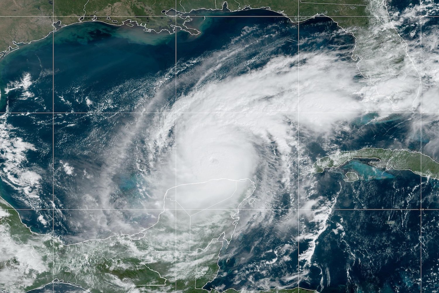 Graphic of possible Hurricane Milton landfall times