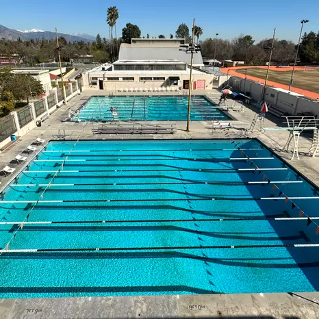 Braun and Alumni pools wide angle