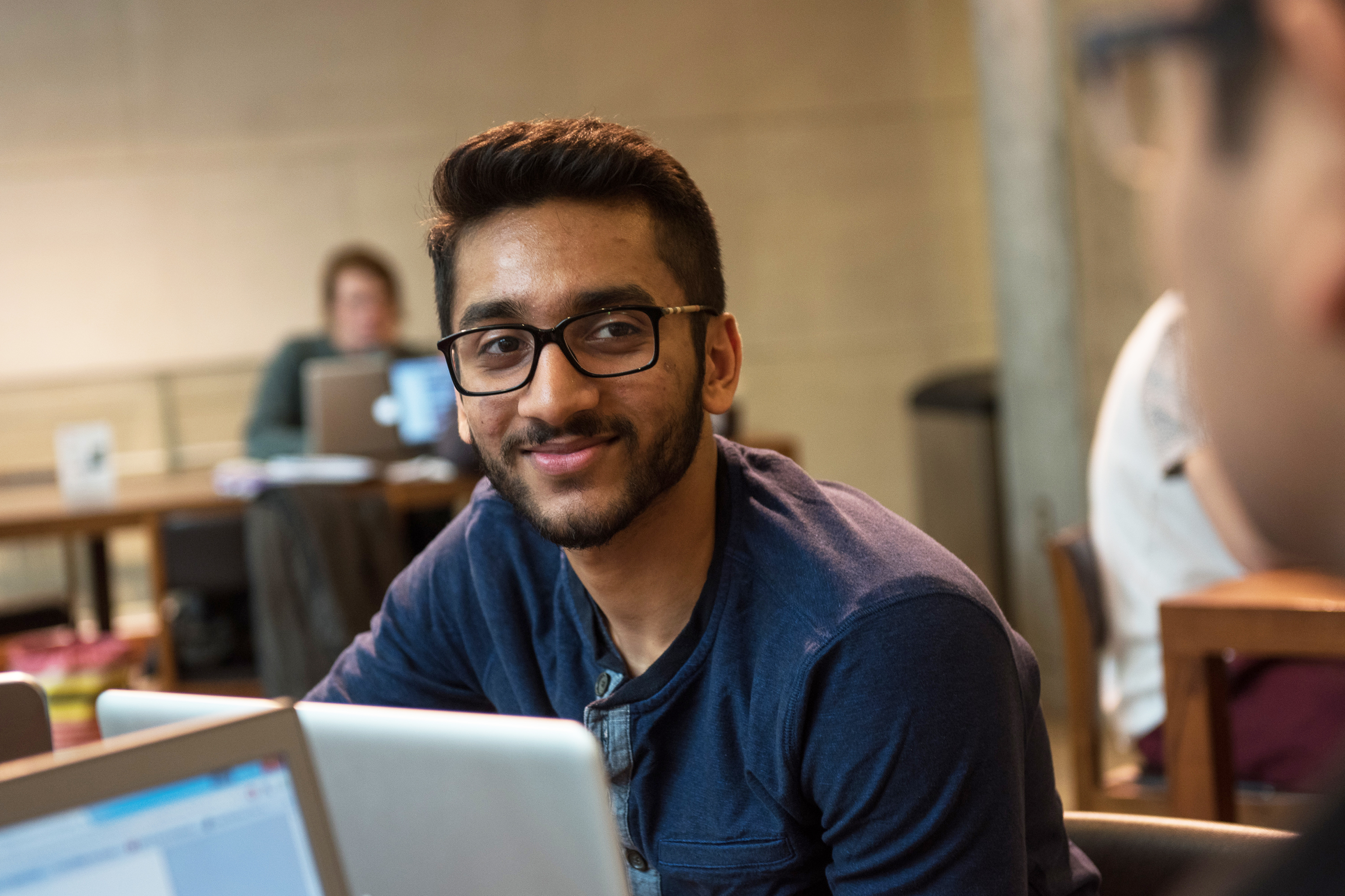 International students talking on campus