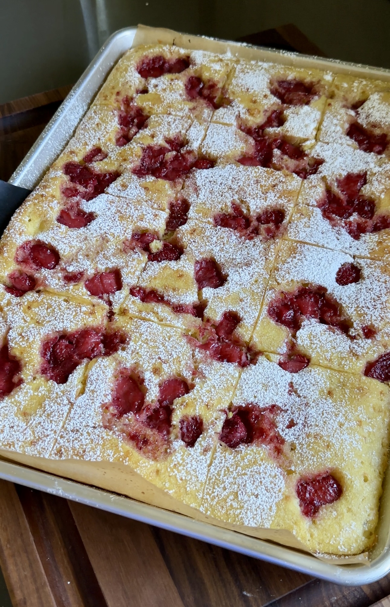 strawberry shortcake sheet pan pancakes