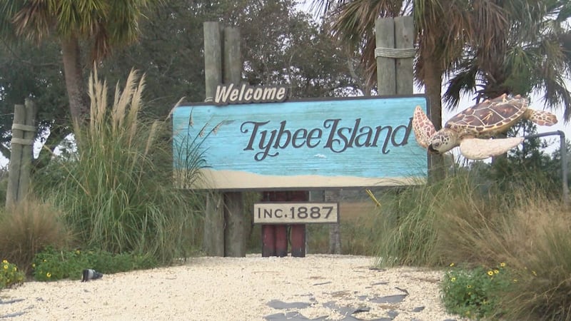 Tybee Island, Ga. welcome sign.