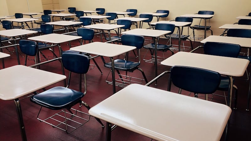 Empty school classroom.