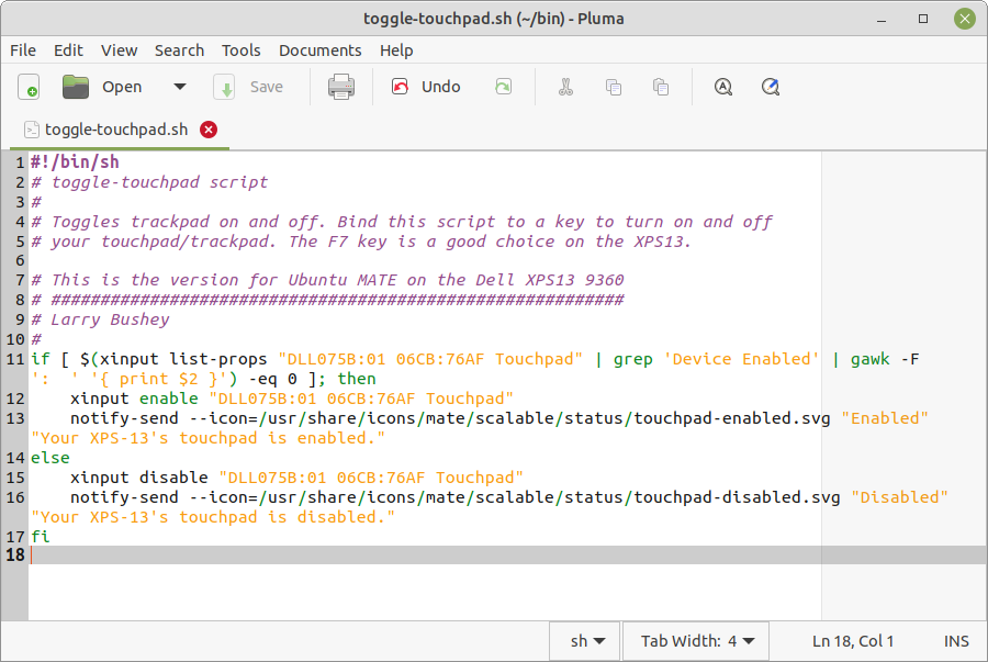 The Text Editor window.
