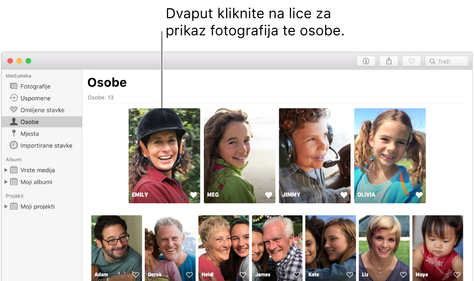 Lica u albumu Osobe.