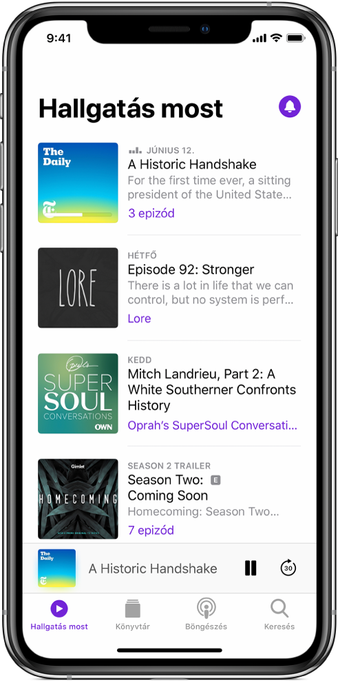 A Hallgatás most lap a legutóbb frissített epizódokkal.