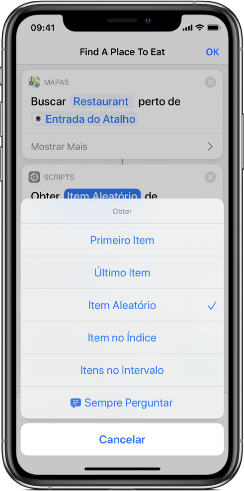 Ação Obter Item da Lista.