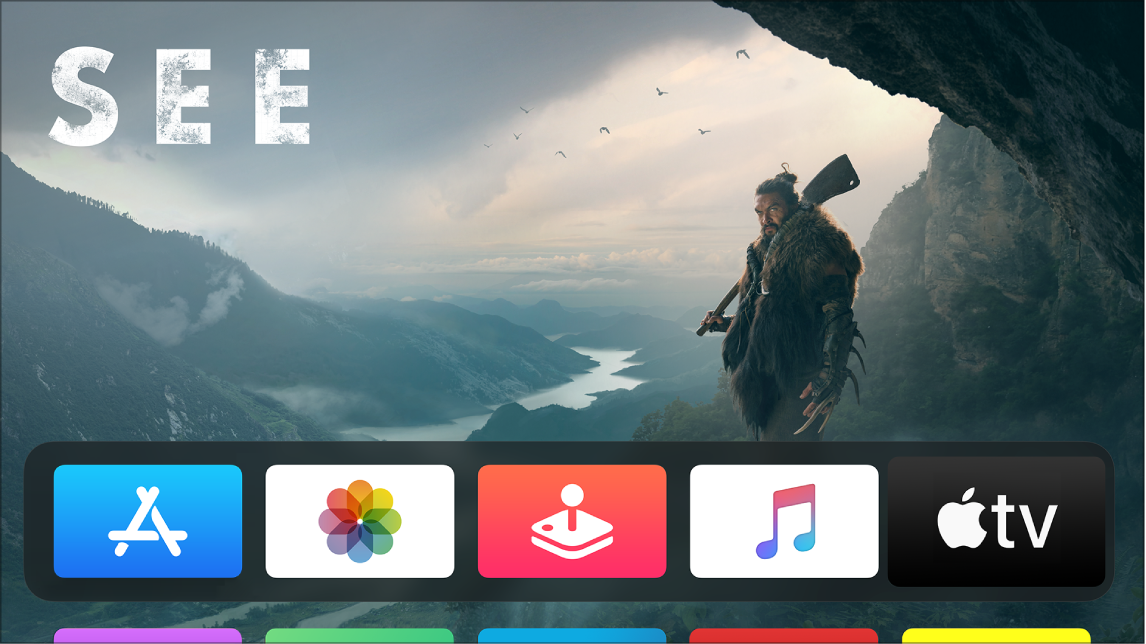 تطبيق Apple TV على الشاشة الرئيسية