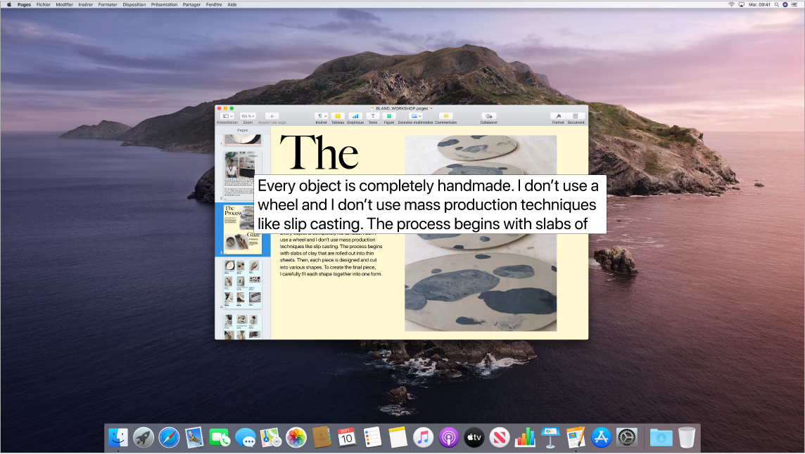 La fonctionnalité « Survol de texte » est active et affiche le texte agrandi dans une nouvelle fenêtre.