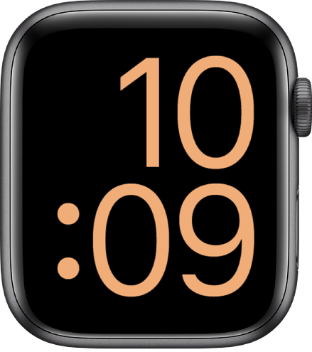 Auf dem Zifferblatt „X-Large“ wird die Zeit im digitalen Format als Vollbild angezeigt.