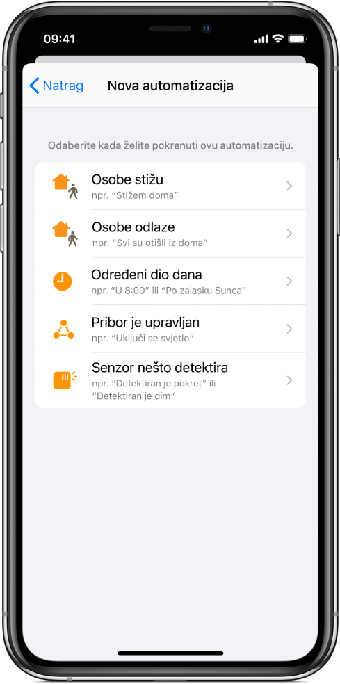 Automatizacija doma u aplikaciji Prečaci.
