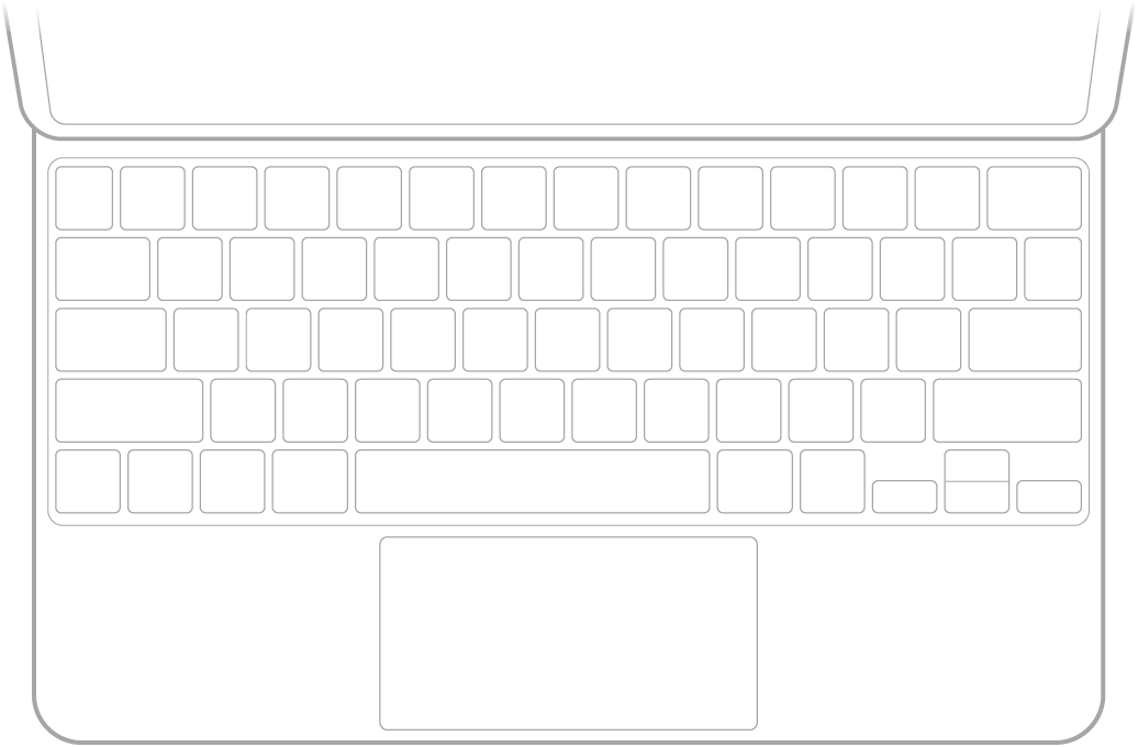 Illustration du Magic Keyboard pour iPad.