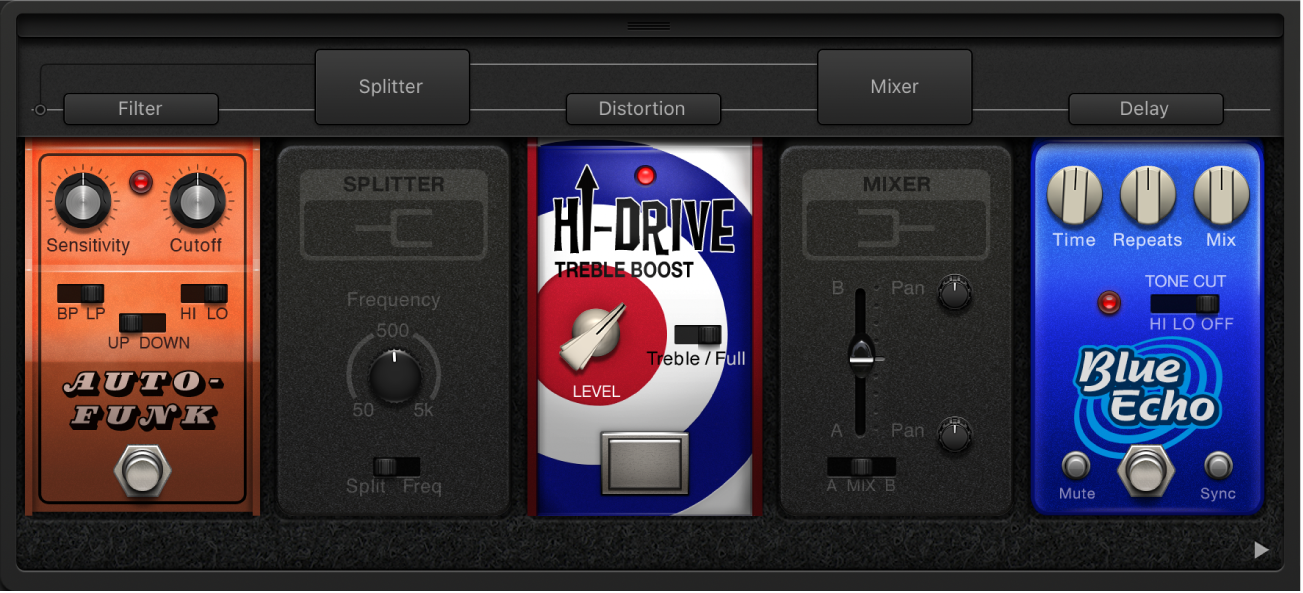 Pedalboard 라우터 영역.