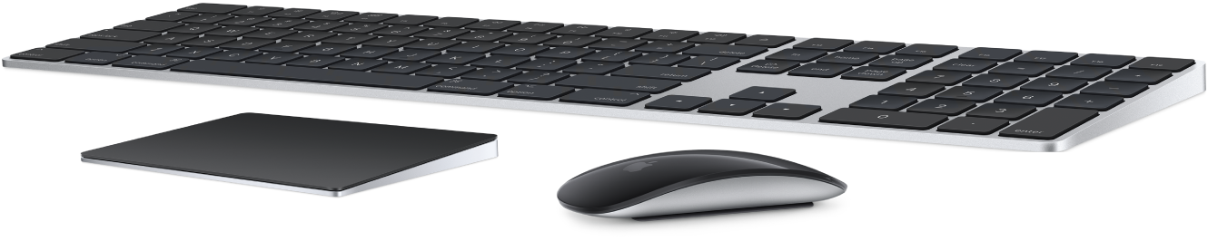 Le Magic Keyboard avec clavier numérique et la Magic Mouse fournis avec votre Mac Pro.