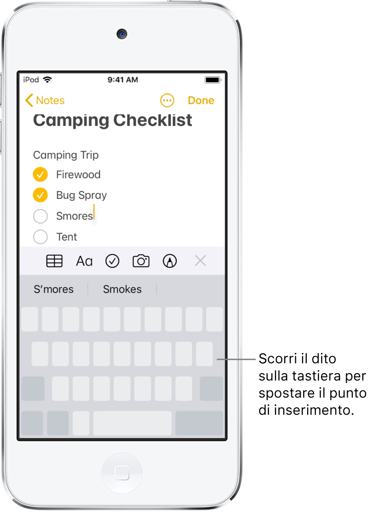 Una nota in corso di modifica dopo che la tastiera è stata trasformata in trackpad. La luminosità della tastiera diminuisce per mostrare che ora funziona come trackpad.