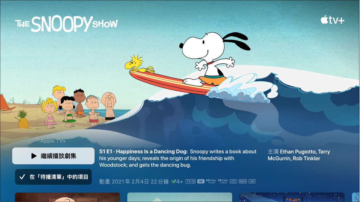 電視節目資訊畫面