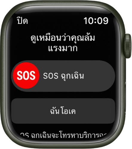 หน้าจอการตรวจจับการล้ม